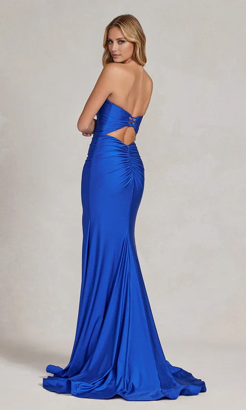 Tight Long Sweetheart Strapless Formal Prom Dress Sweep/Brush Train Dresses