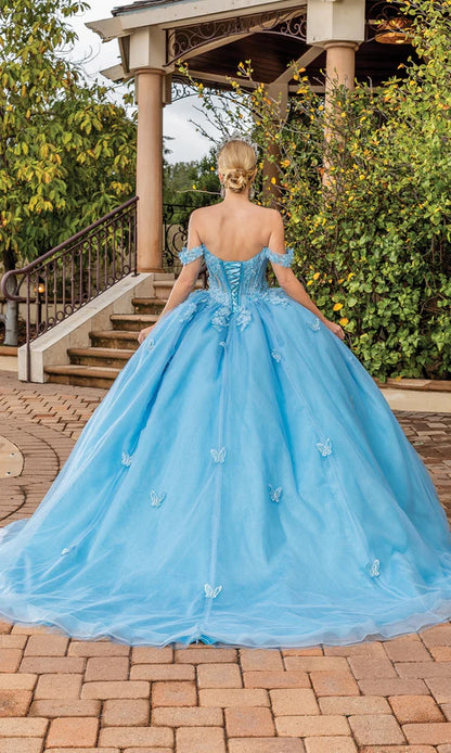 Off Shoulder Floor Length Sleeveless with Appliques Ball Gown Quinceanera Dresses Princess Dress