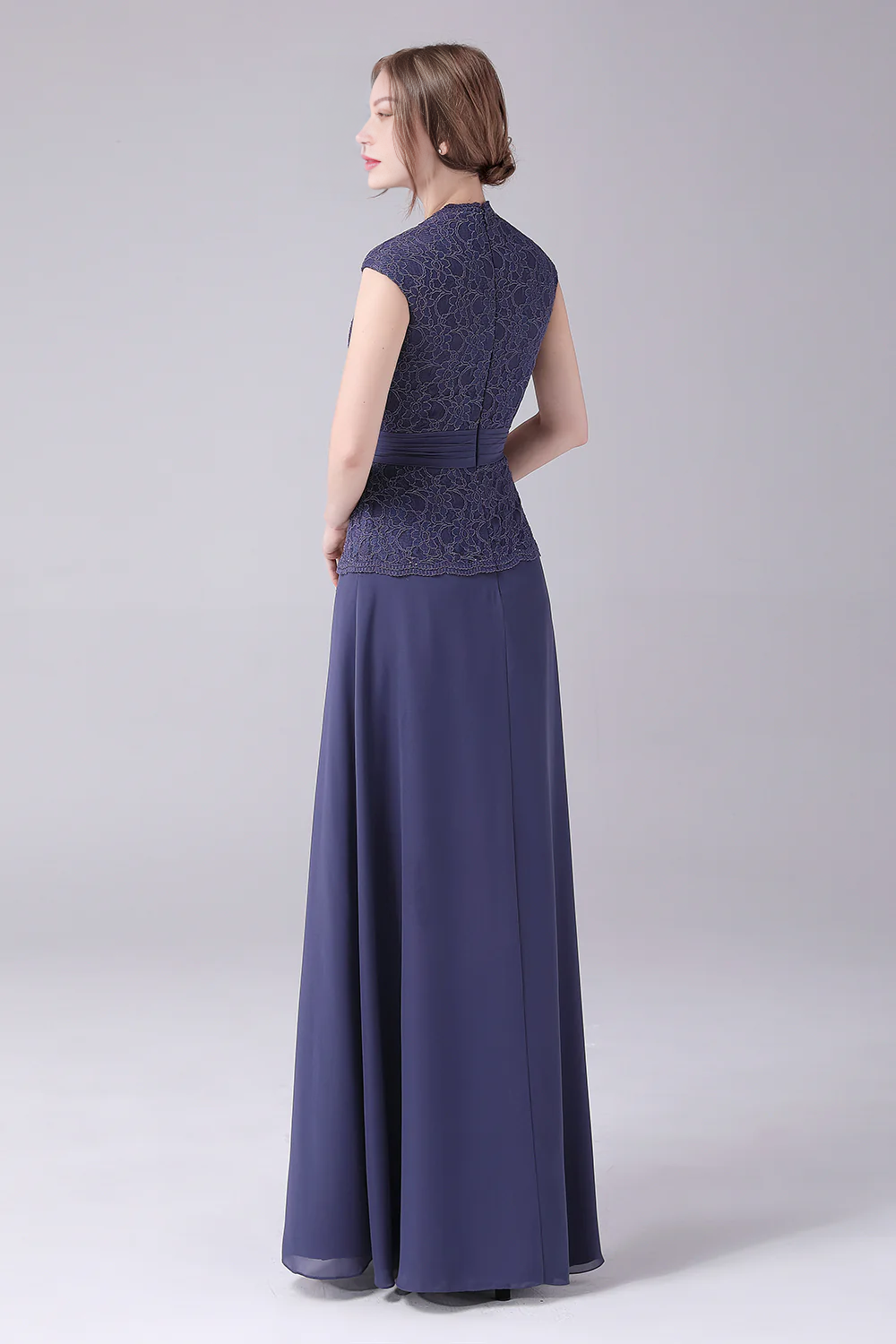 A-line V-neck Floor Length Mother of the Bride Dress