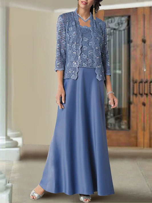 Sheath/Column Floor-Length Mother Of The Bride Dresses