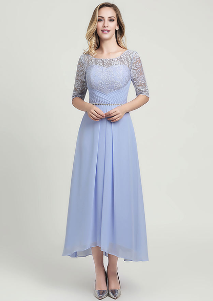 Chiffon Mother of the Bride Dress With Jacket Beading Lace Pleated