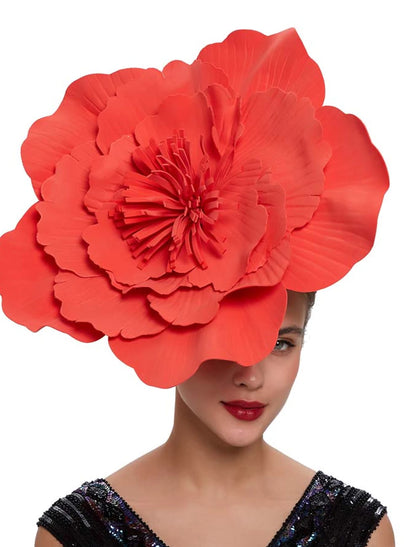 Fascinators Kentucky Derby Funny Sun Protection With Flower Headpiece Headwear