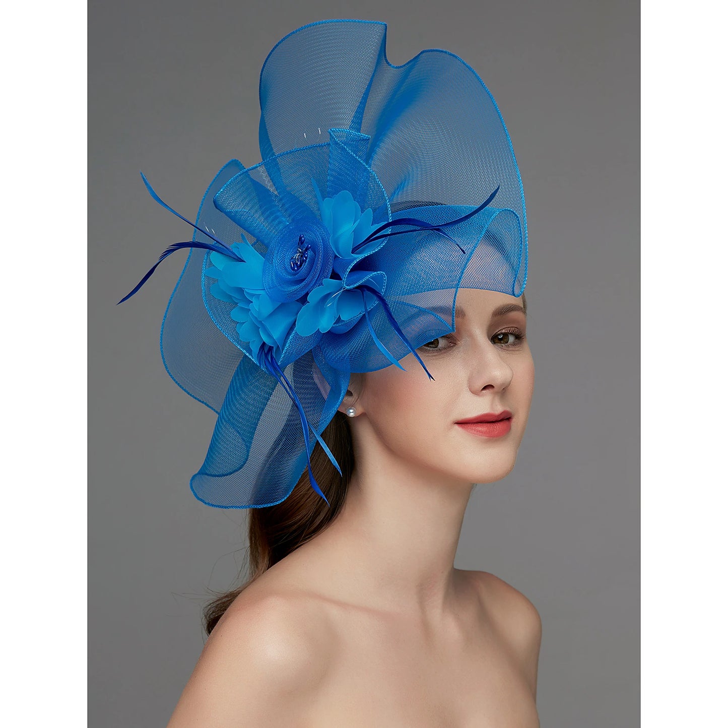 Net Fascinators Hat Kentucky Derby Headpiece Trim 1 PC Elegant &amp; Luxurious with Clip Headband Headwear