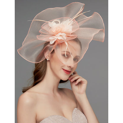 Net Fascinators Hat Kentucky Derby Headpiece Trim 1 PC Elegant &amp; Luxurious with Clip Headband Headwear