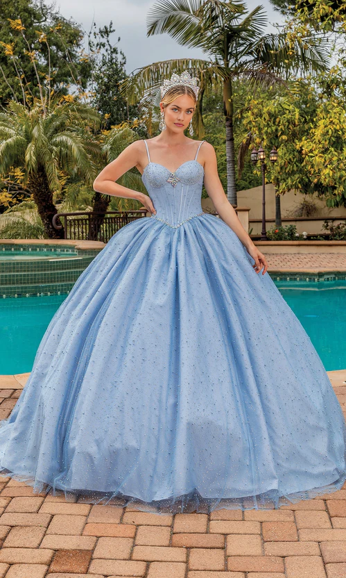 Dusty Blue Ball Gown Quinceanera Dresses Princess Dress
