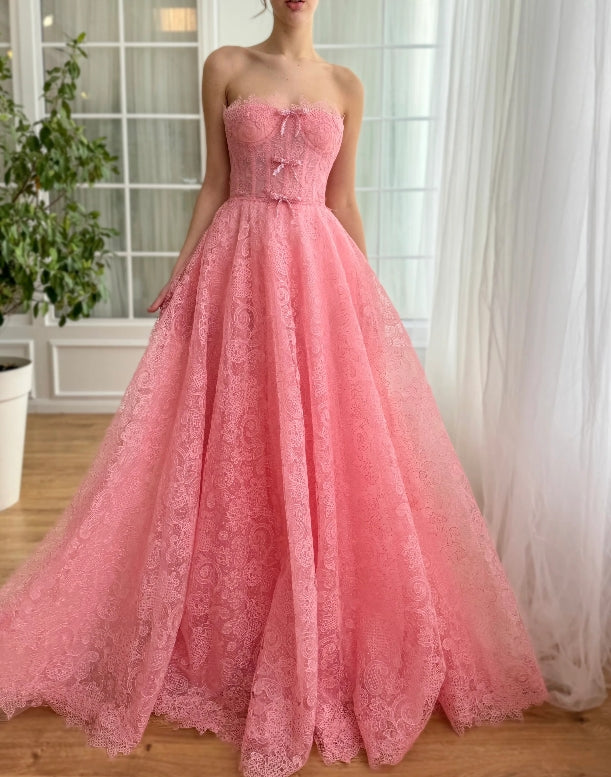 3D Lace Appliques Off Shoulder Prom Dresses for Women Tulle lovely Wedding Dress Long Ball Gown