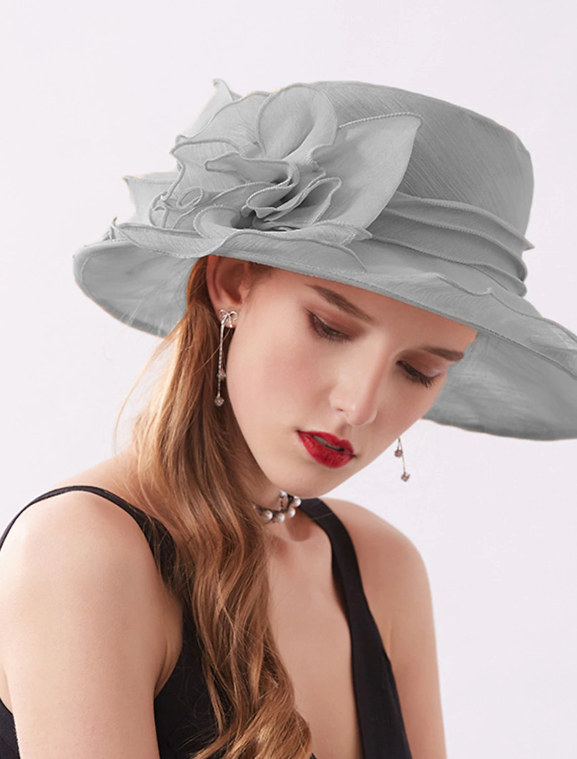 Hats Organza Melbourne Cup Wedding With Appliques Headpiece Headwear