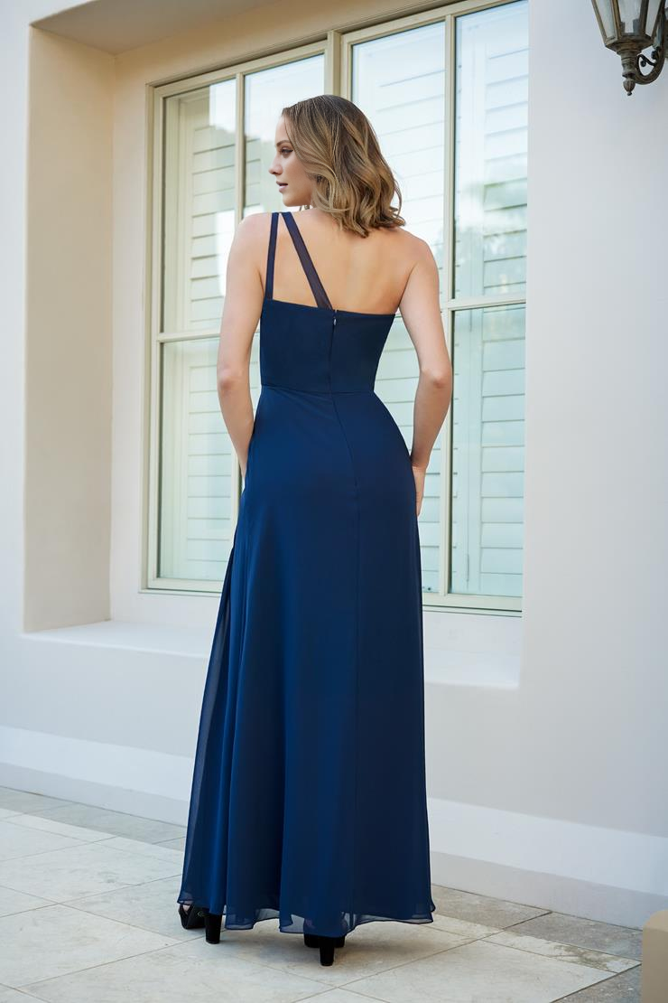 Asymmetric neckline backless side slit and floor length Bridesmaids Dress - Demeixin Dress