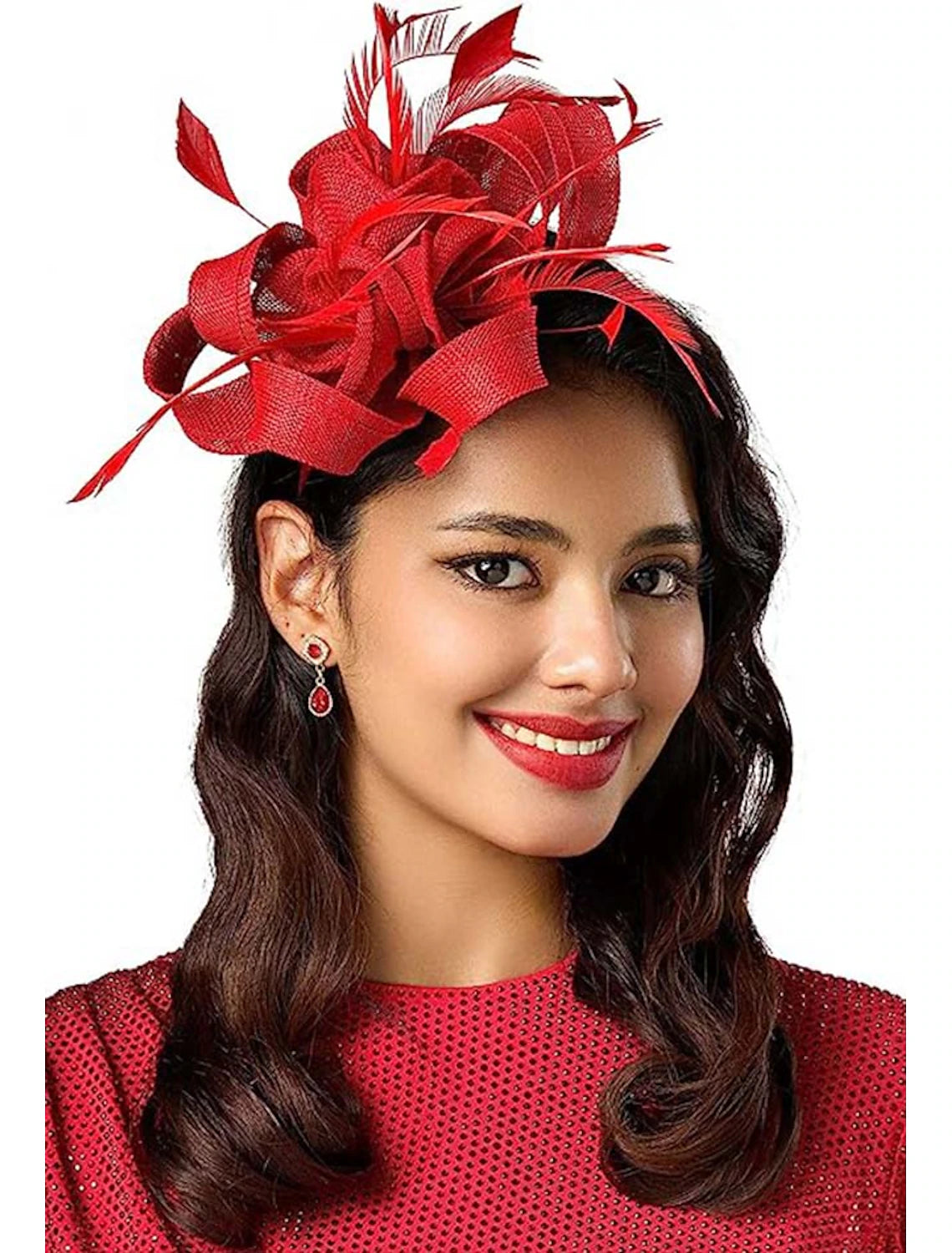 Fascinators Net Halloween Kentucky Derby Classic Wedding With Flower Headwear