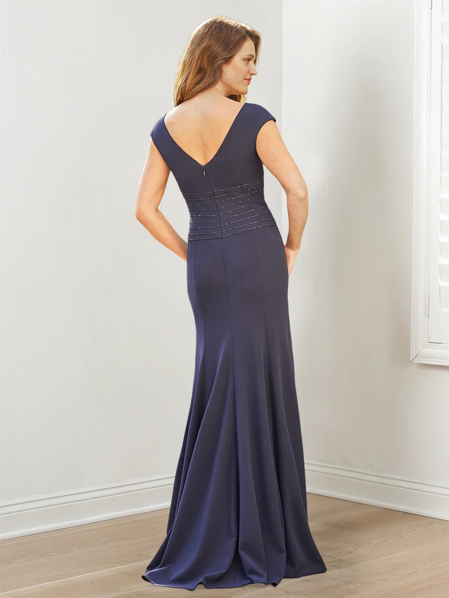 Sheath/Column Mother Of The Bride Dresses With Split Side & Sequins