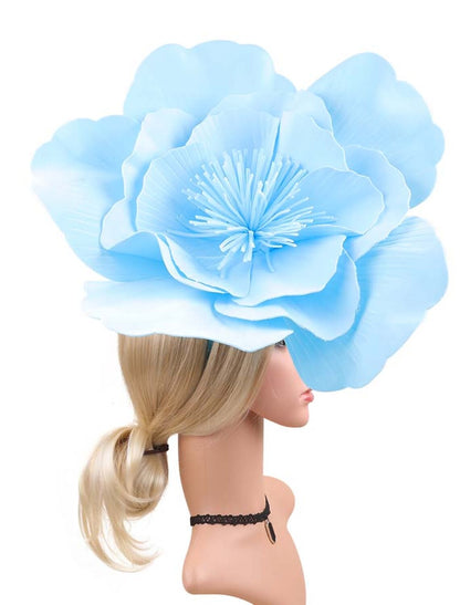 Fascinators Kentucky Derby Funny Sun Protection With Flower Headpiece Headwear