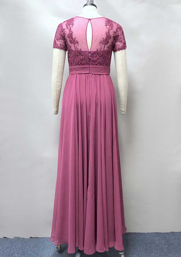 Chiffon Mother of the Bride Dress Long/Floor-Length With Embroidery Pleated