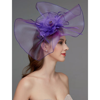 Net Fascinators Hat Kentucky Derby Headpiece Trim 1 PC Elegant &amp; Luxurious with Clip Headband Headwear