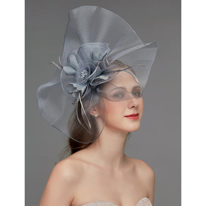 Net Fascinators Hat Kentucky Derby Headpiece Trim 1 PC Elegant &amp; Luxurious with Clip Headband Headwear