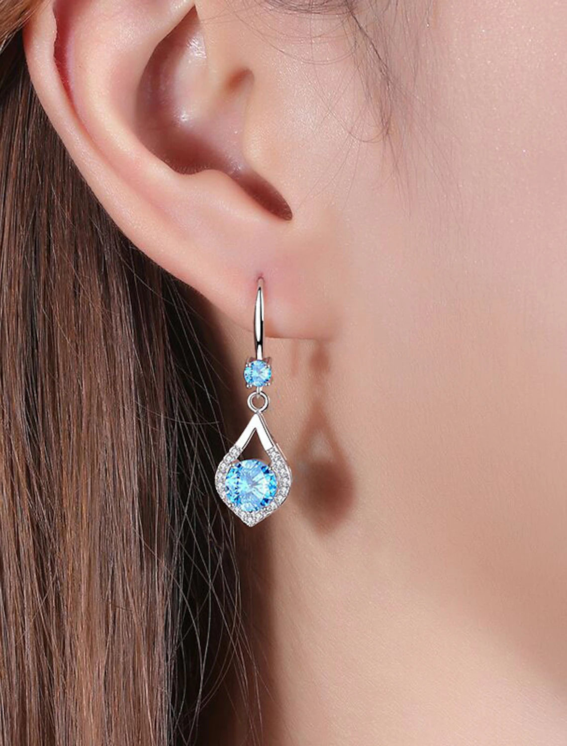 Earrings Fine Jewelry Classic Drop Stylish Simple S925 Sterling Silver For Gift Festival 1 Pair