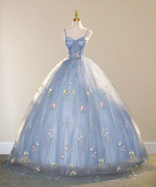 Ball Gown with Scattered Little Flower Prom Dress Quinceanera Dresses