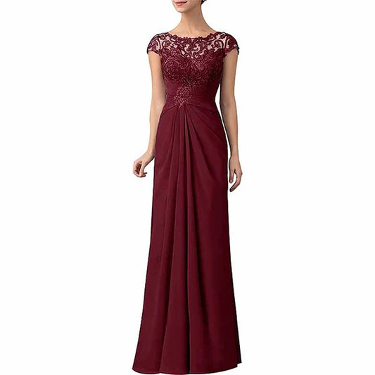 Lace Chiffon Long Mother of The Bride Dresses  Formal Wedding Guest Dresses