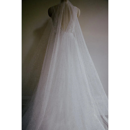 Sparkle & Shine Wedding Veil Cathedral Veils with Sequin 157.48 in (400cm) Tulle