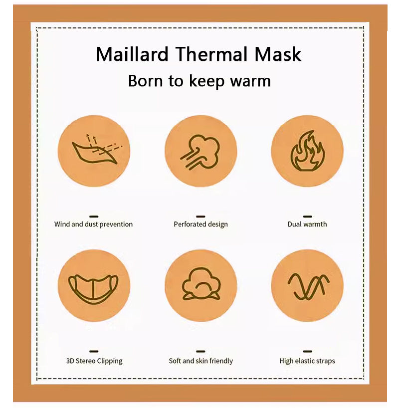 1 piece Maillard Mask Autumn/Winter Warm Mask Riding Windproof and Cold Keeping Mask